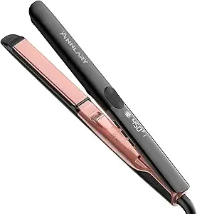 Hair Straightener, 1 Inch Flat Iron Straightener and Curler 2 in 1, Titanium Ceramic Ionic Dual Voltage Straightener with Anti-Iron Silicone for Less Frizz, Shinier & Smoother Hair
